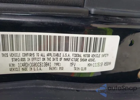2013 Dodge Durango Crew z USA, uszkodzony, nr VIN 1C4RDHDG0DC613841
